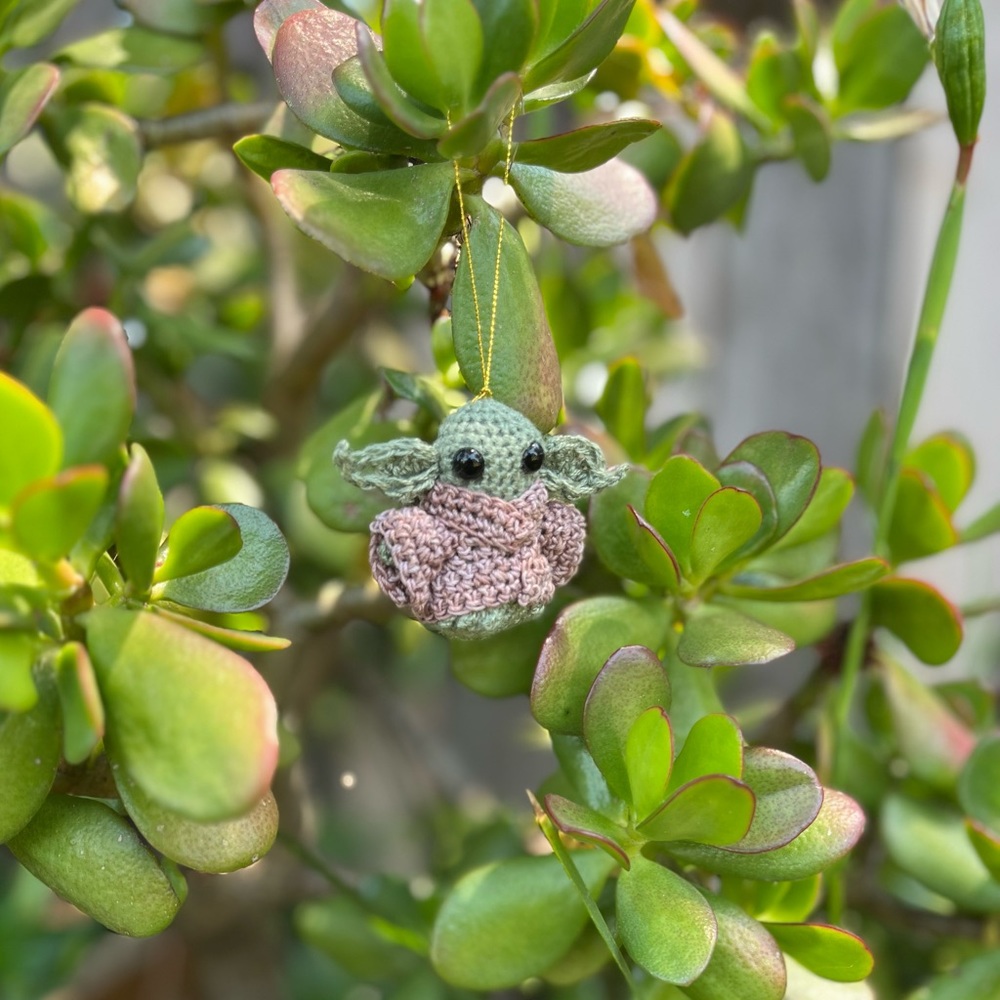 Baby Yoda Crocheted Ornament - Picture 3 of 3